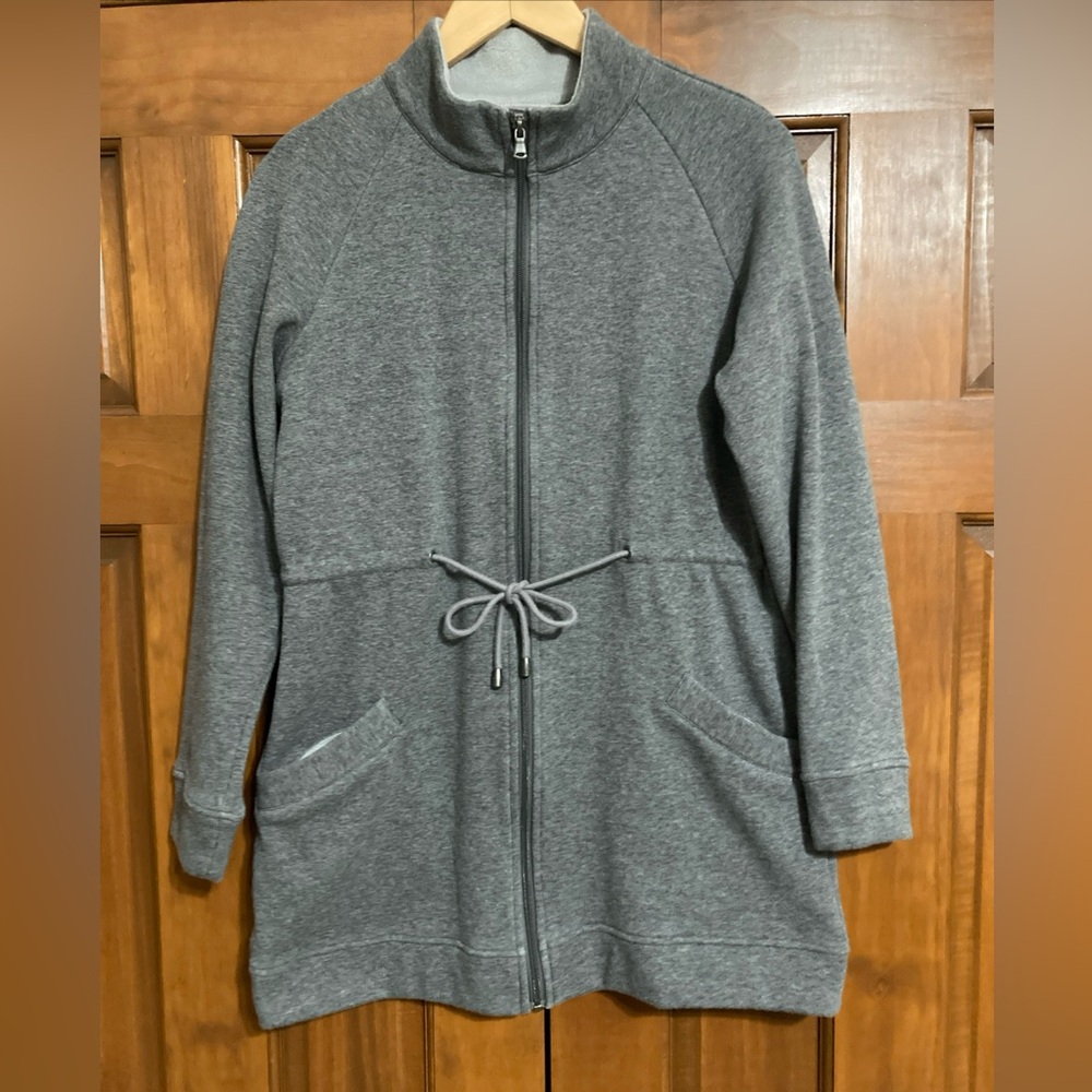 UGG Raleigh Gray Fleece lined cotton full zip jacket women’s large